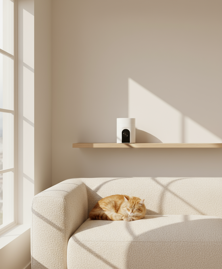 Caméra Wi‑Fi pour animaux — 1080p, vision nocturne, audio bidirectionnel, détection de mouvement