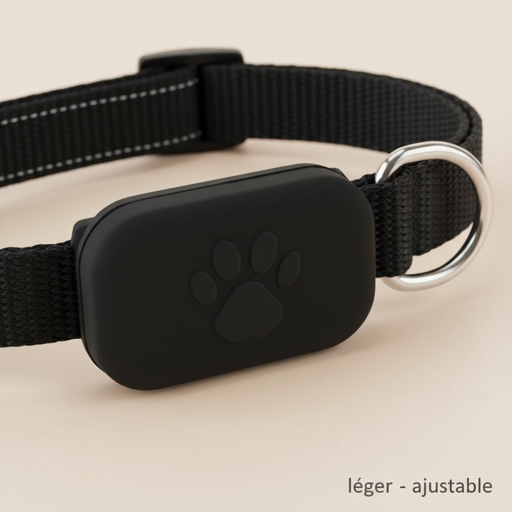 Collier traceur pour animaux — GPS/Localisation, étanche IPX, alerte mouvement, batterie longue durée