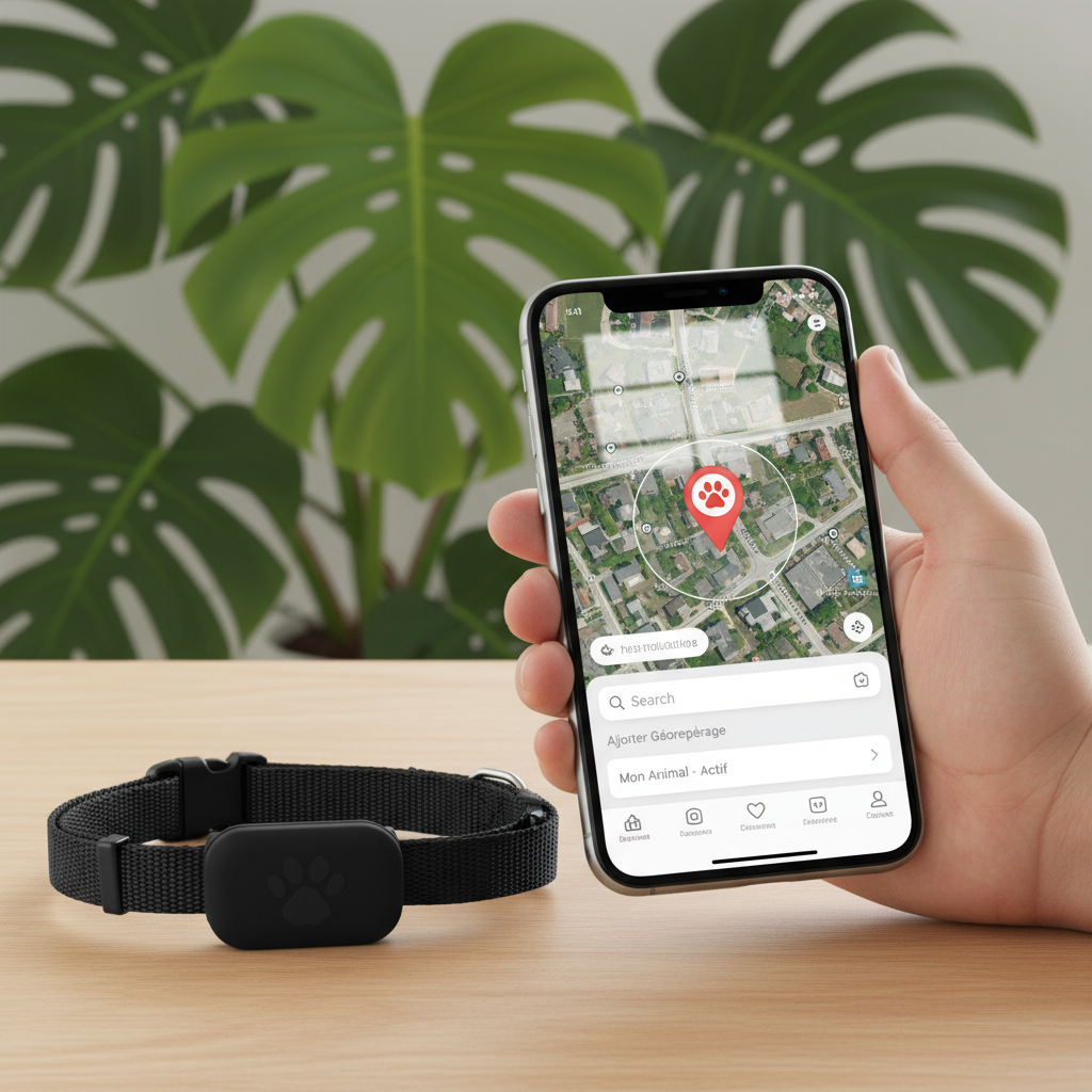 Collier traceur pour animaux — GPS/Localisation, étanche IPX, alerte mouvement, batterie longue durée