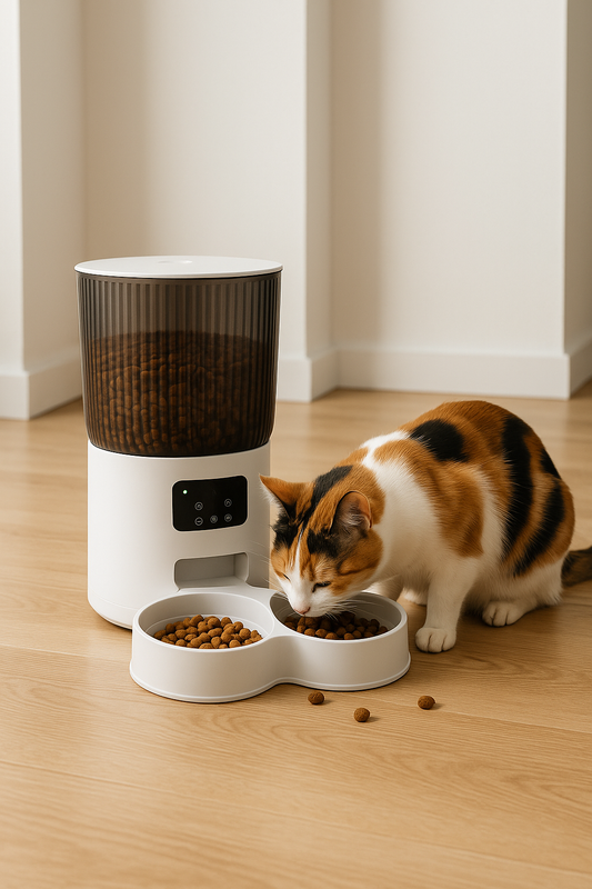 5L Smart Pet Feeder - TUYA Wi-Fi, Anti-Blocking, Programmable Portions