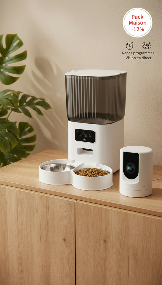 Pack Maison — Distributeur TUYA 5L + Caméra 1080p.